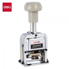 得力（deli）3位财务办公自动号码机/打码机 盖印清晰 财务用品 办公用品 77333 77333