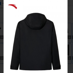 安踏（ANTA）短款羽绒服男冬季新款防泼书连帽保暖棉服运动外套152547933 基础黑（尺码备注） 152547933