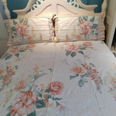 富安娜全棉纯棉斜纹印花保暖四件套 月下梅里 200*230 200*230