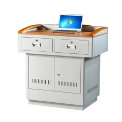 多媒体讲台钢制教学多功能演讲台老师教师教室讲台桌电教中控讲台 WT-05 800*680*1000mm XCY-08