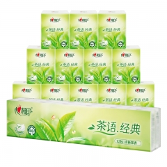 心相印手帕纸茶语经典 淡茶香4层7片*12包 便携纸巾 4层