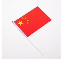 易利丰（elifo）中国国庆小国旗手持小红旗手摇旗杆7号14*21cm小五星红旗帜 14*21