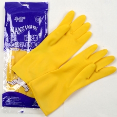 牛筋乳胶手套 劳保防水耐酸碱橡胶手套 耐磨洗衣家务清洁胶皮手套 L号 L